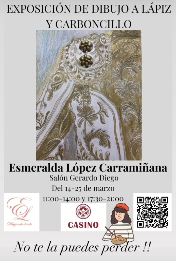 Dibujos de l&aacute;piz y carboncillo en el Casino | Imagen 1