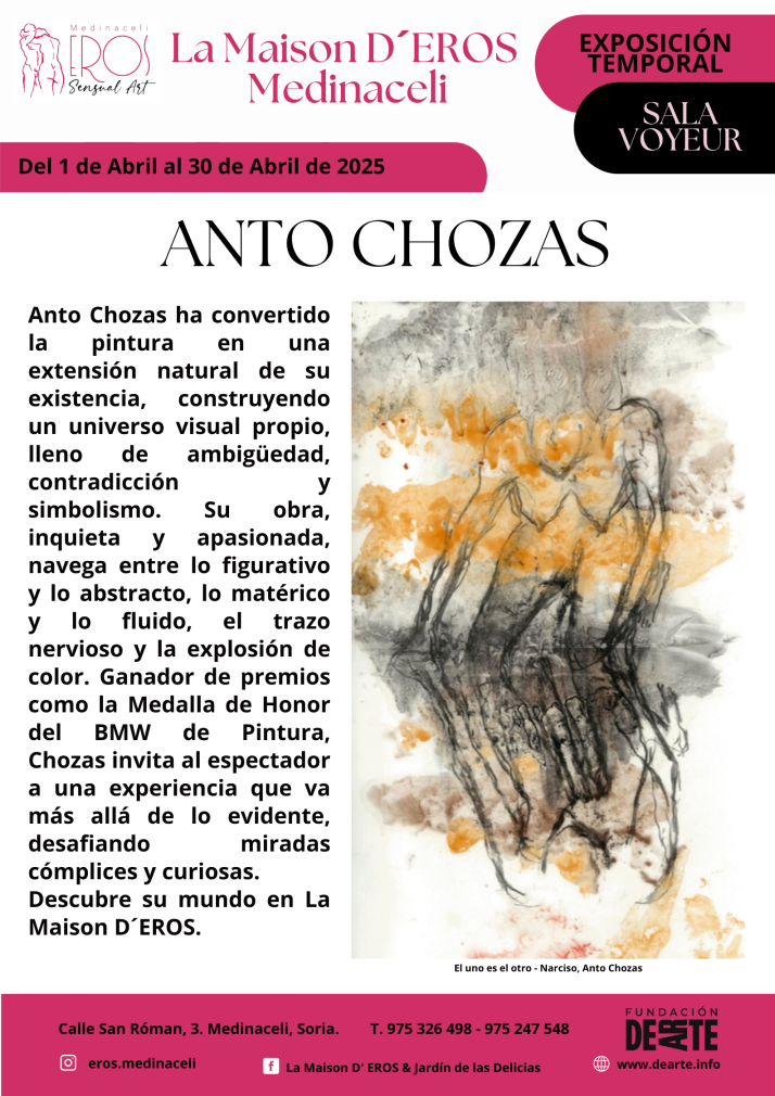 La Maison D' Eros, en Medinaceli, abre el martes una muestra de Anto Chozas | Imagen 1