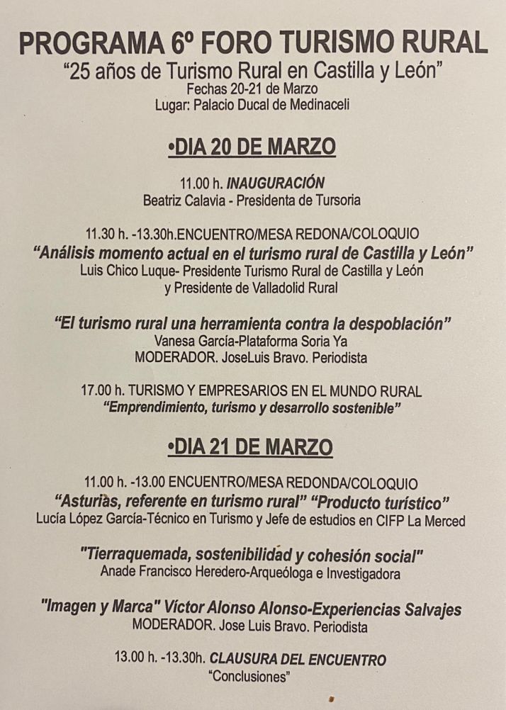 Sigue en directo el VI Foro de Turismo Rural en Medinaceli | Imagen 1