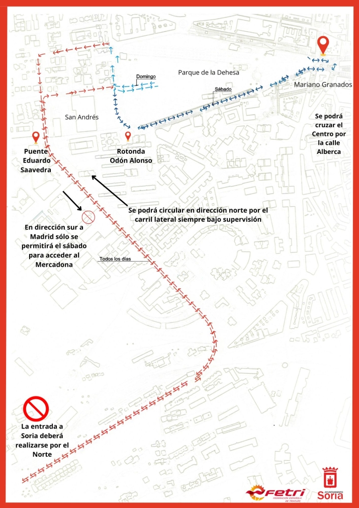 Cortes de tr&aacute;fico en Soria por el Duatl&oacute;n: te contamos cu&aacute;les son los cambios para que no te afecten | Imagen 1