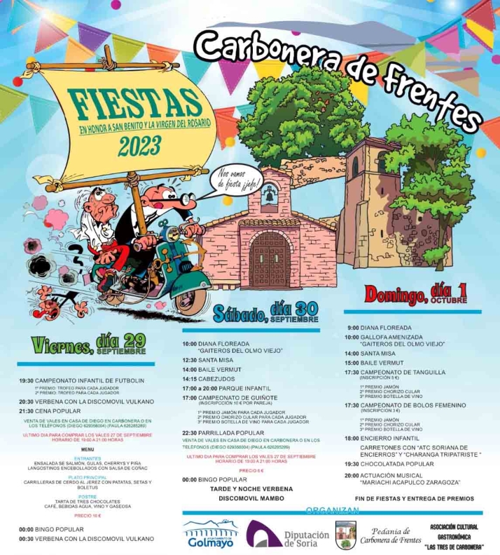 Una cena popular abre las fiestas en Carbonera el 29 de septiembre  | Imagen 1