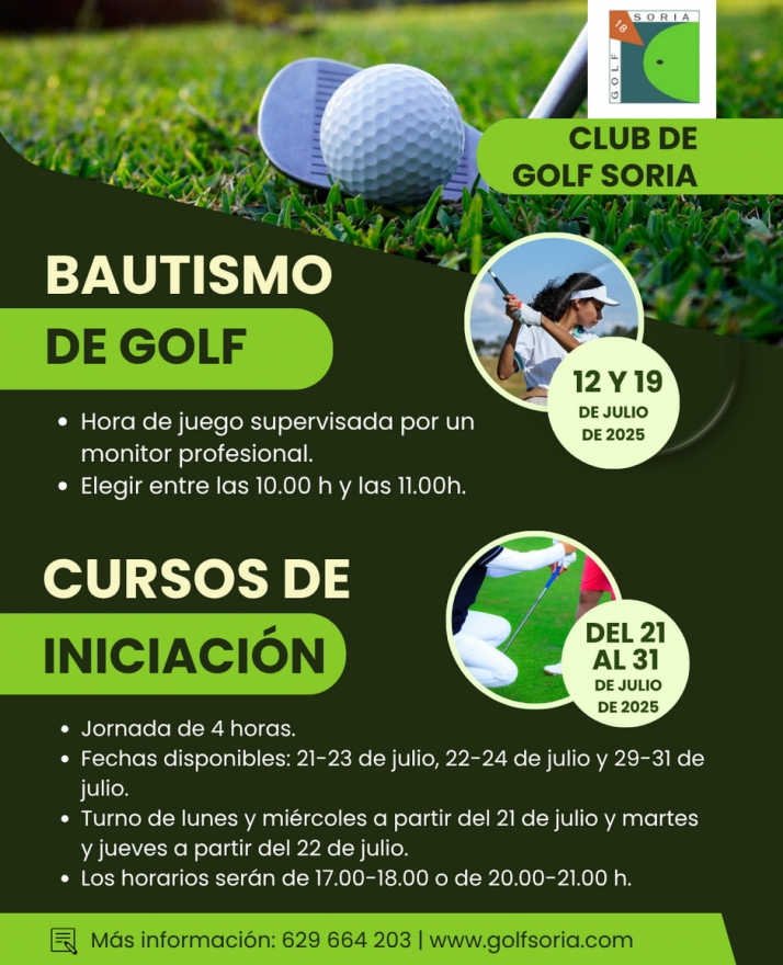 Bautismo de golf y cursos de iniciaci&oacute;n, doble propuesta para combatir el calor en julio en el 'refugio clim&aacute;tico' de Pedrajas | Imagen 1