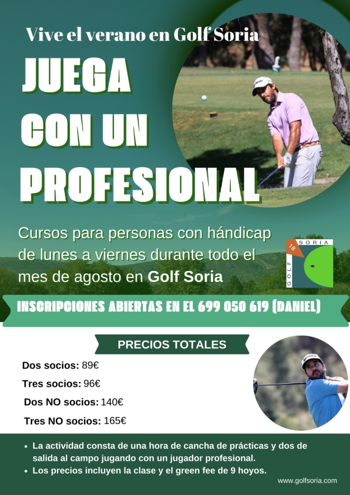 El Club de Golf Soria ofrece cursos para aprender de la mano de un profesional durante todo  agosto | Imagen 1