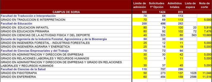 El grado de Enfermer&iacute;a en Soria, el segundo m&aacute;s demandado de toda la UVa | Imagen 1