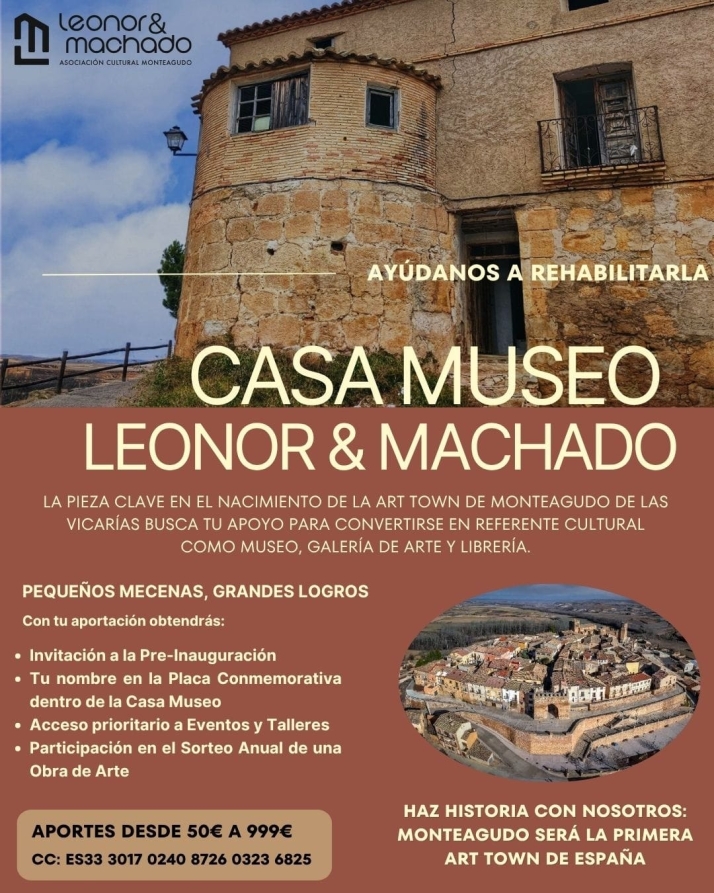 Monteagudo de las Vicar&iacute;as sue&ntilde;a con ser la primera 'Town Art' de Espa&ntilde;a de la mano de la casa de Leonor | Imagen 1