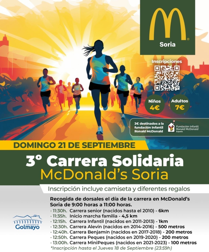 Vuele a Soria la Carrera Solidaria de McDonald's el 21 de septiembre | Imagen 1