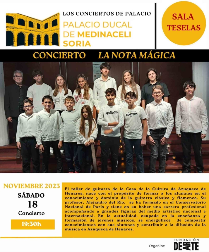 J&oacute;venes guitarristas intervienen este s&aacute;bado en el Palacio Ducal de Medinaceli | Imagen 1