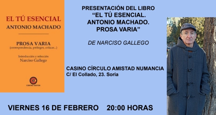 Presentaci&oacute;n de un nuevo t&iacute;tulo machadiano este viernes en el Casino | Imagen 1