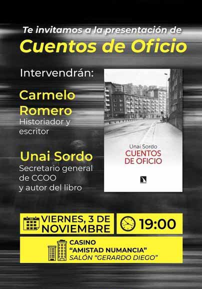 El sindicalista Unai Sordo presenta su novela en el Casino este viernes | Imagen 1