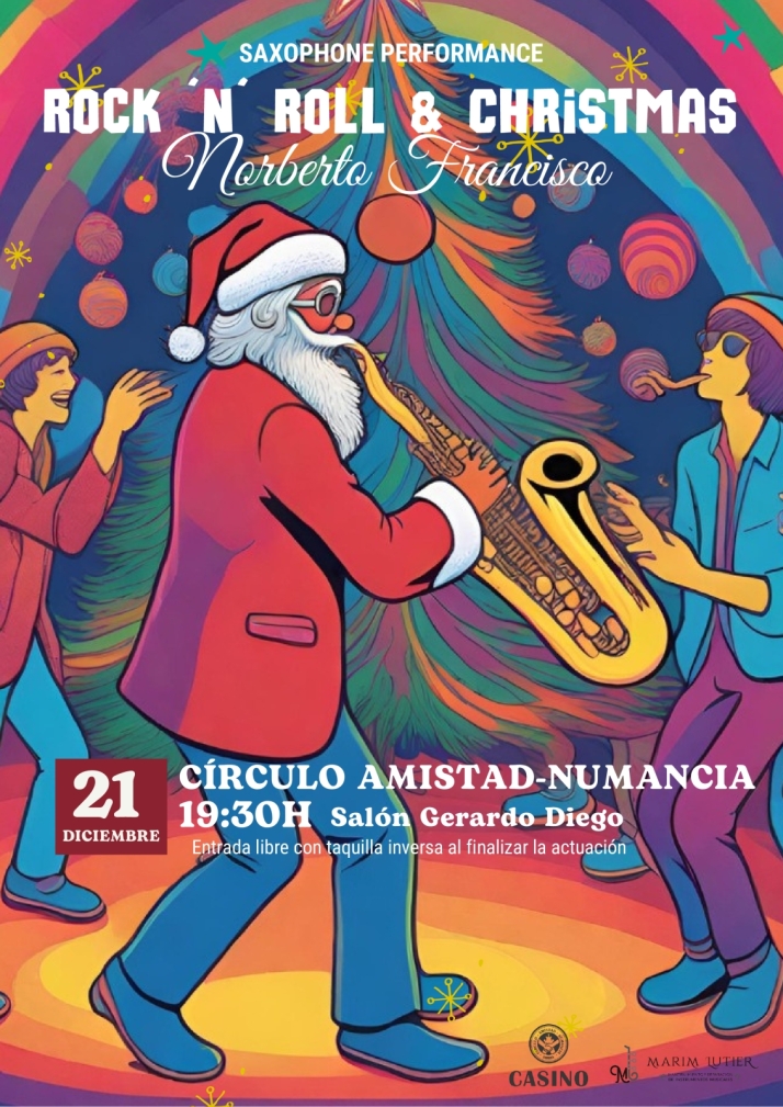 El saxof&oacute;n de Norberto Francisco reinventa los villancicos cl&aacute;sicos en el C&iacute;rculo Amistad Numancia | Imagen 1