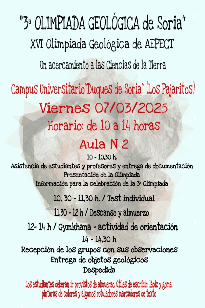 M&aacute;s de 100 estudiantes explorar&aacute;n la geolog&iacute;a soriana en el Campus el viernes 7 | Imagen 1