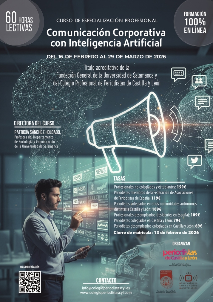 El uso de la IA en la comunicaci&oacute;n corporativa centra el nuevo curso del Colegio de Periodistas de Castilla y Le&oacute;n | Imagen 1