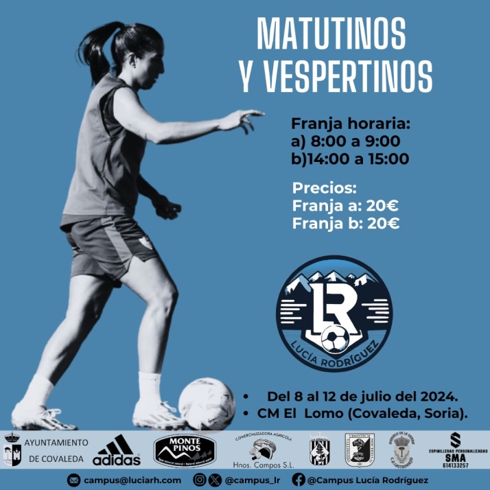 El campus de f&uacute;tbol Luc&iacute;a Rodr&iacute;guez cierra el periodo de inscripciones el pr&oacute;ximo 30 de mayo  | Imagen 2
