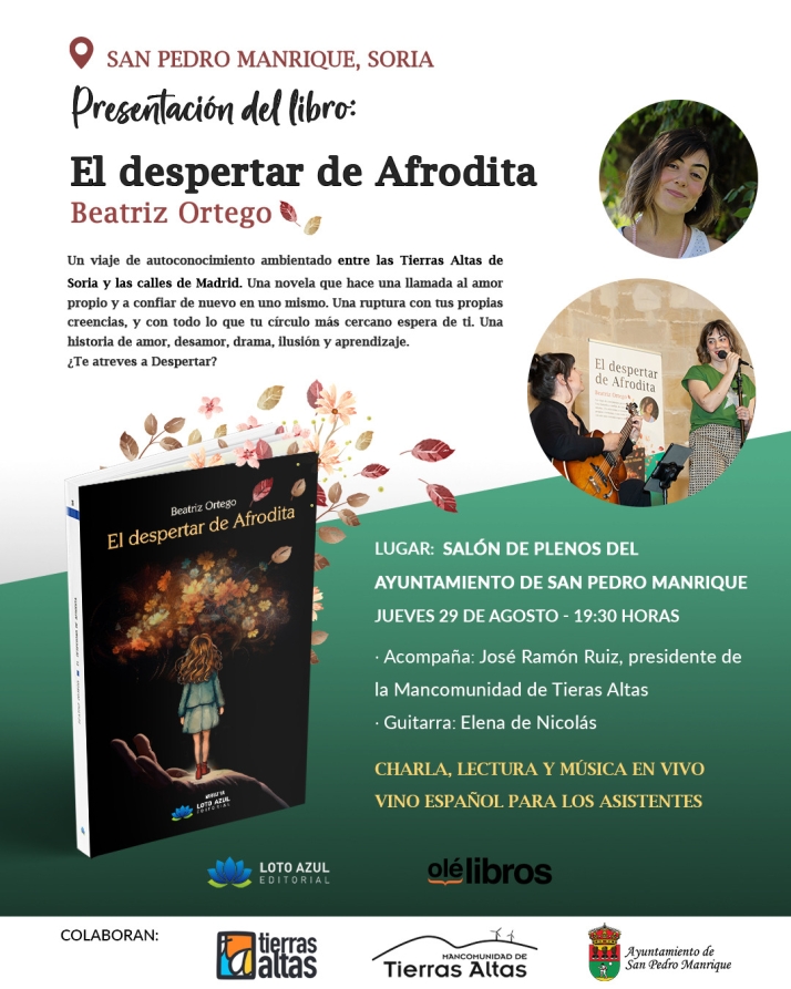 Charla, lectura y m&uacute;sica en vivo: Beatriz Ortego presenta su libro en San Pedro Manrique | Imagen 1