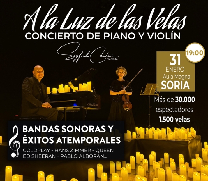 El Aula Magna acoger&aacute; un doble concierto a la luz de las velas | Imagen 1