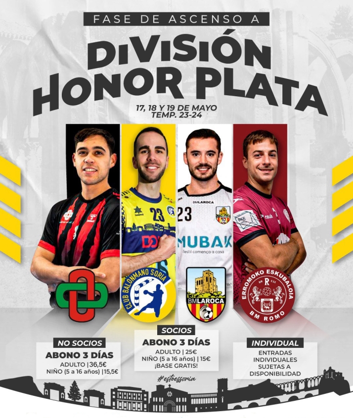 El BM Soria pone a la venta los abonos para la fase de ascenso a la Divisi&oacute;n de Honor Plata  | Imagen 1