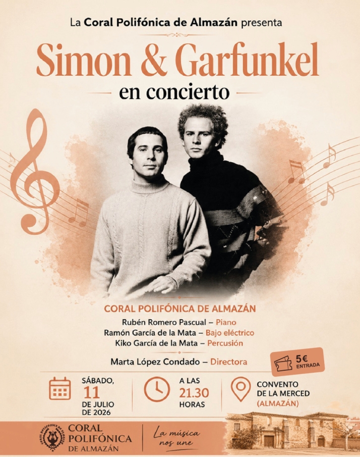El convento de la Merced de Almaz&aacute;n vibrar&aacute; con los grandes &eacute;xitos de Simon &amp; Garfunkel | Imagen 1