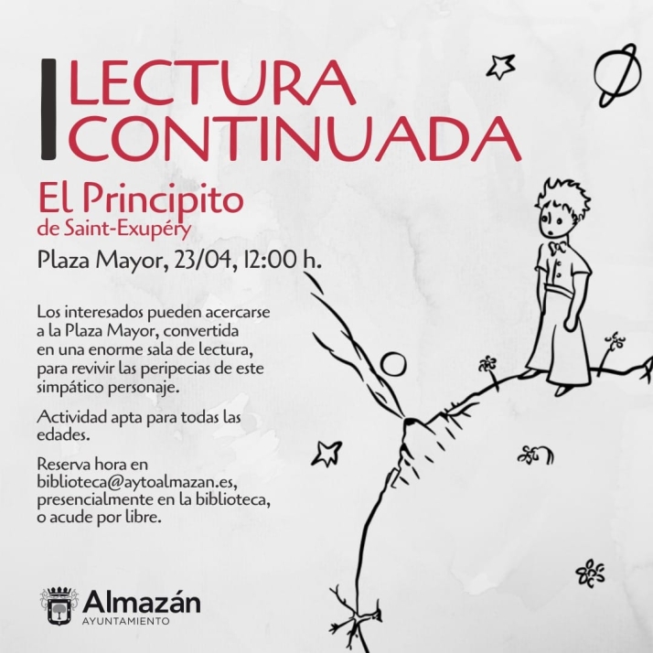 Lectura continua para el D&iacute;a del Libro en Almaz&aacute;n | Imagen 1