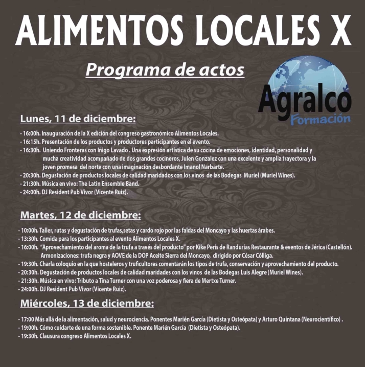 &lsquo;Uniendo Fronteras&rsquo; inspira la d&eacute;cima edici&oacute;n de Alimentos Locales en &Aacute;greda | Imagen 1