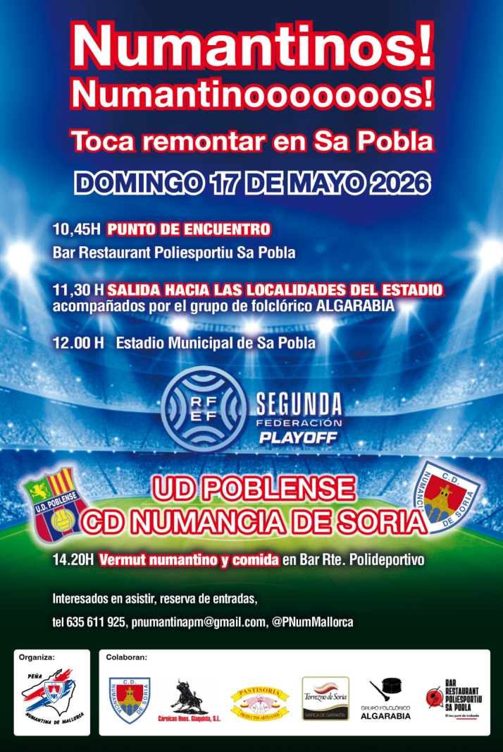 La Peña Numantina de Mallorca organiza una quedada para animar al equipo en Sa Pobla | Imagen 1