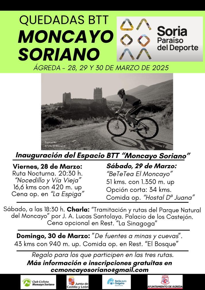 &Aacute;greda invita a disfrutar de sus rutas BTT en las Quedadas del Moncayo Soriano | Imagen 1