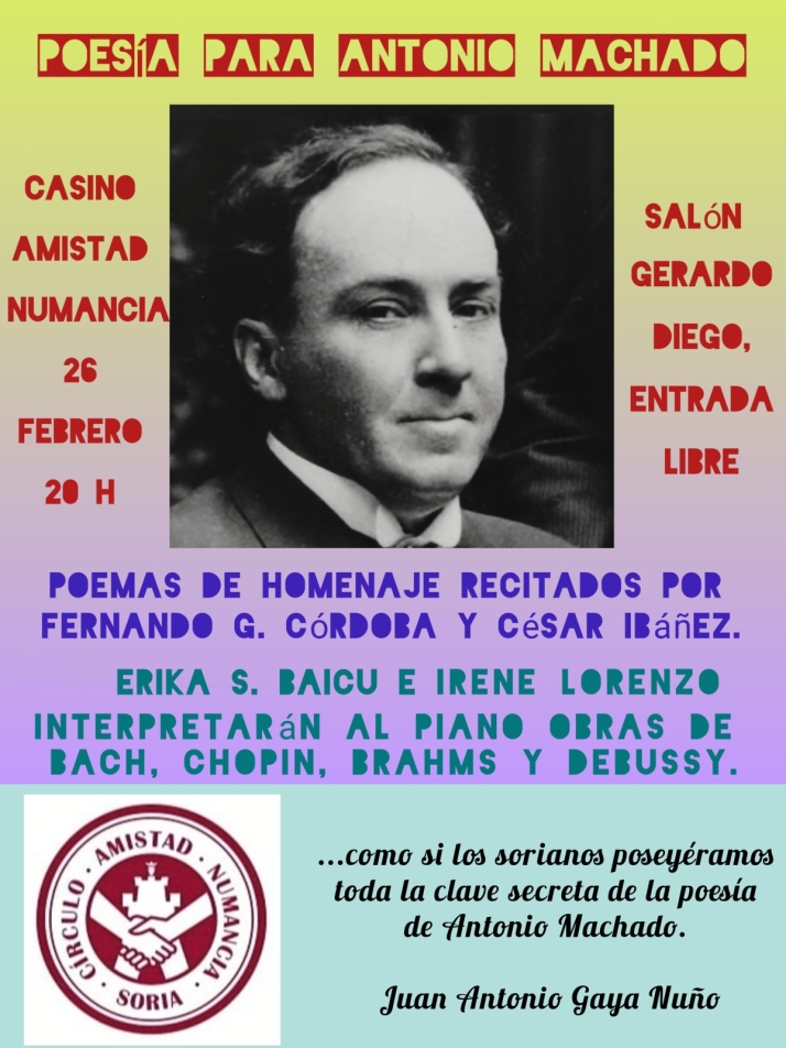 Poemas para Machado el mi&eacute;rcoles en el Casino | Imagen 1