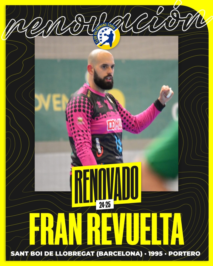 Fran Revuelta continuar&aacute; defendiendo la porter&iacute;a del BM Soria | Imagen 1