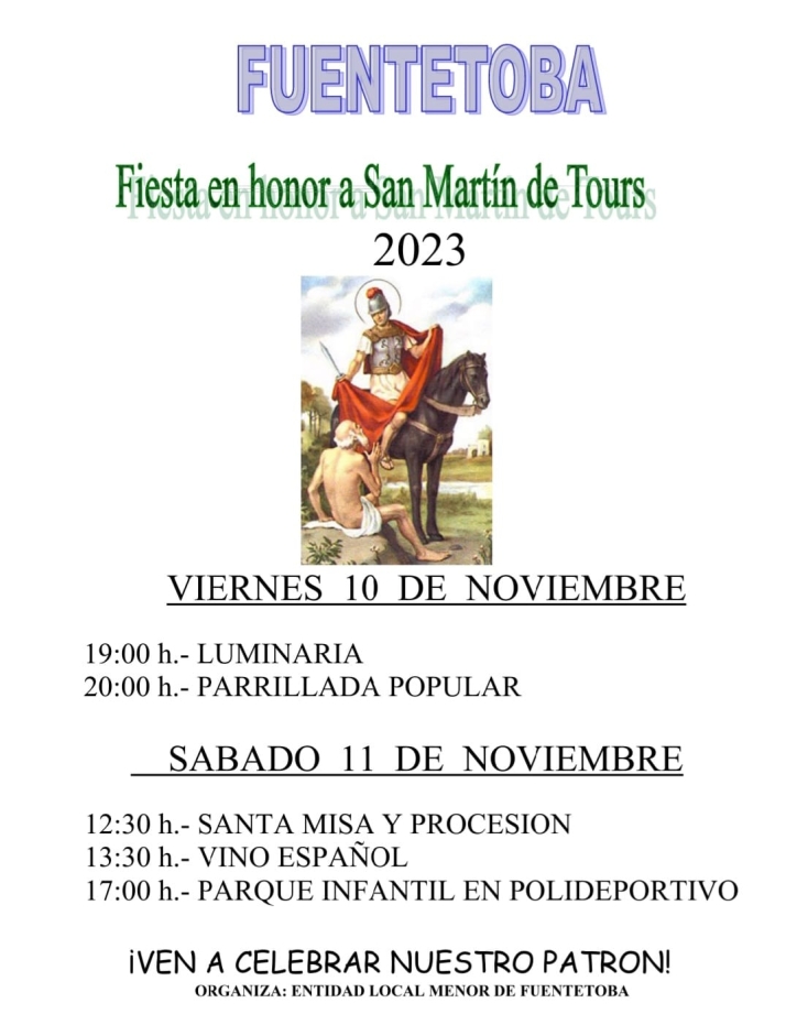 Fuentetoba se prepara para honrar a San Mart&iacute;n de Tours | Imagen 1
