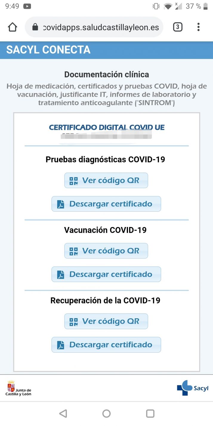 Cómo lograr el Certificado Covid en Castilla y León paso a paso | Imagen 6