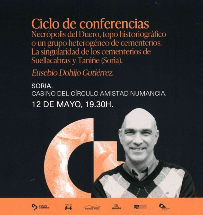 El Casino acoge la conferencia 'Necr&oacute;polis del Duero, topo historiogr&aacute;fico o un grupo heterog&eacute;neo de cementerios. La singularidad de los cementerios de Suellacabras y Tani&ntilde;e' | Imagen 1