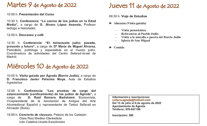 La tradici&oacute;n hebrea protagoniza el curso de verano en &Aacute;greda | Imagen 1