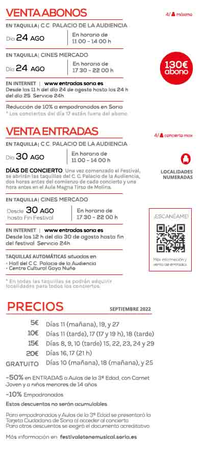 Este mi&eacute;rcoles comienza la venta de abonos para el Oto&ntilde;o Musical  | Imagen 1