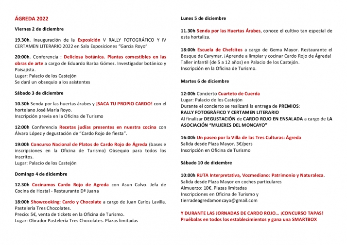 El viernes arrancan las Jornadas del Cardo Rojo en &Aacute;greda | Imagen 2