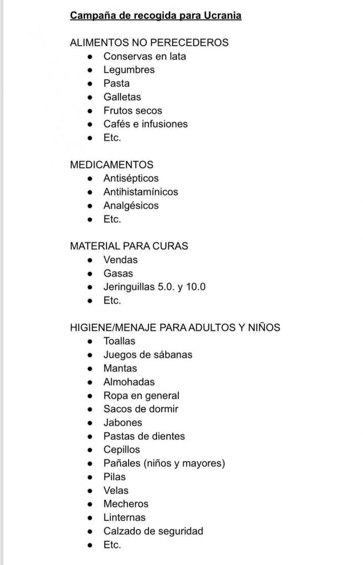 Castilfr&iacute;o se suma a la ayuda a Ucrania | Imagen 1