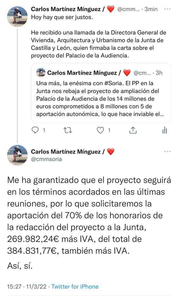 La Junta garantiza que mantiene sus compromisos con el Palacio de la Audiencia  | Imagen 1