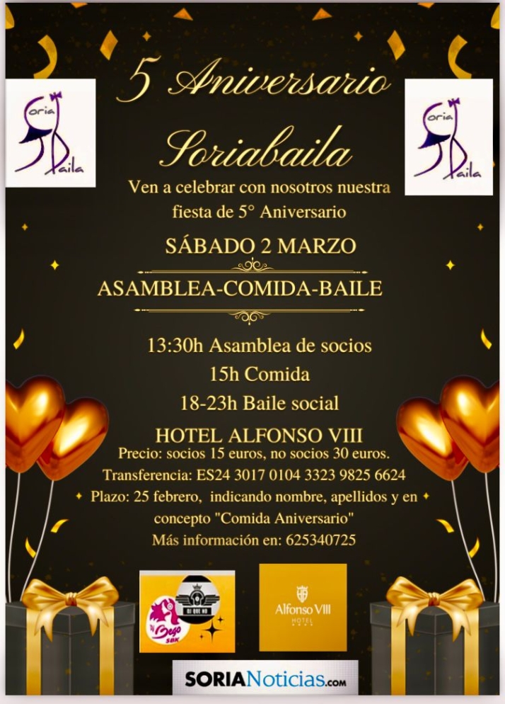 Soria Baila celebra su quinto aniversario el sábado 2 de marzo | Imagen 1