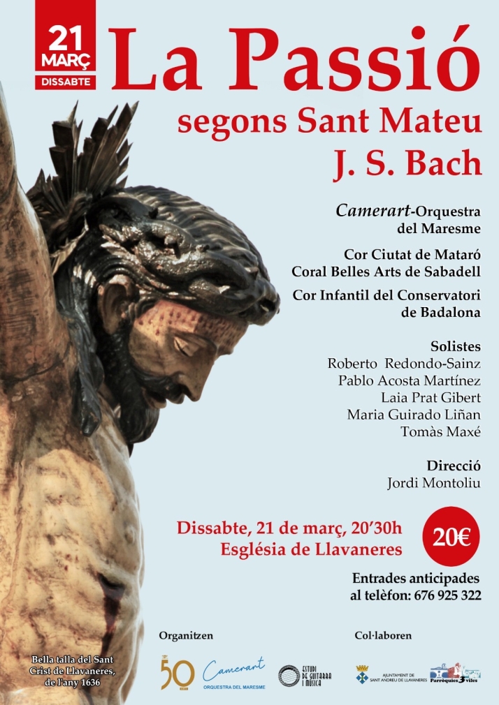 El tenor soriano Roberto Redondo-Sainz protagoniza la obra cumbre de Bach en Catalu&ntilde;a | Imagen 1