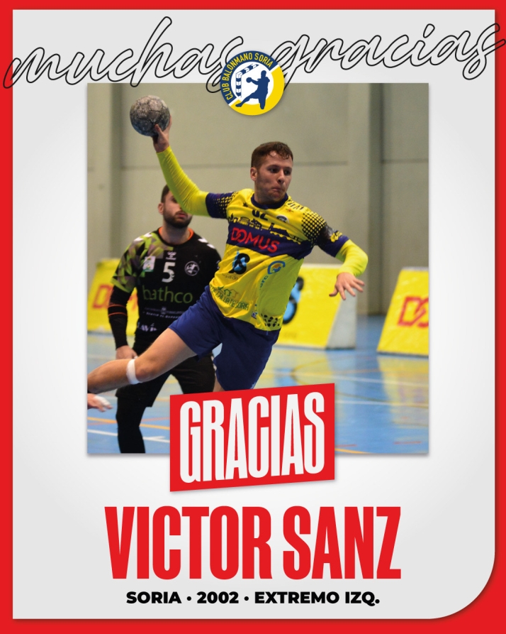 Por estudios, V&iacute;ctor Sanz no sigue en el BM Soria | Imagen 1