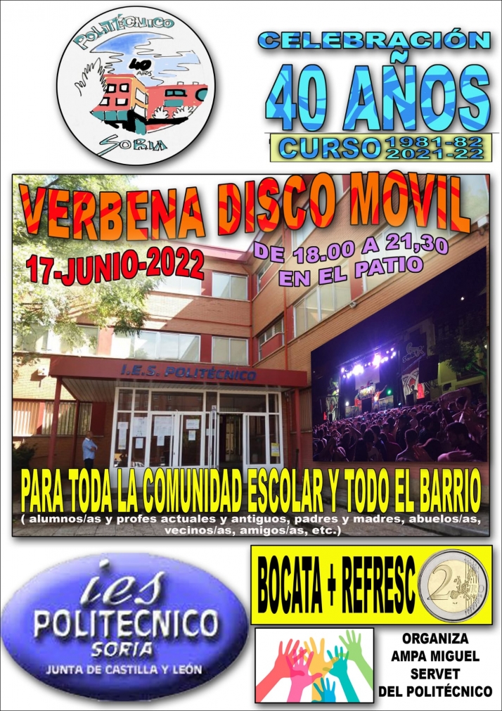 El IES Polit&eacute;cnico celebrar&aacute; su 40 aniversario por todo lo alto: verbena y merienda | Imagen 2