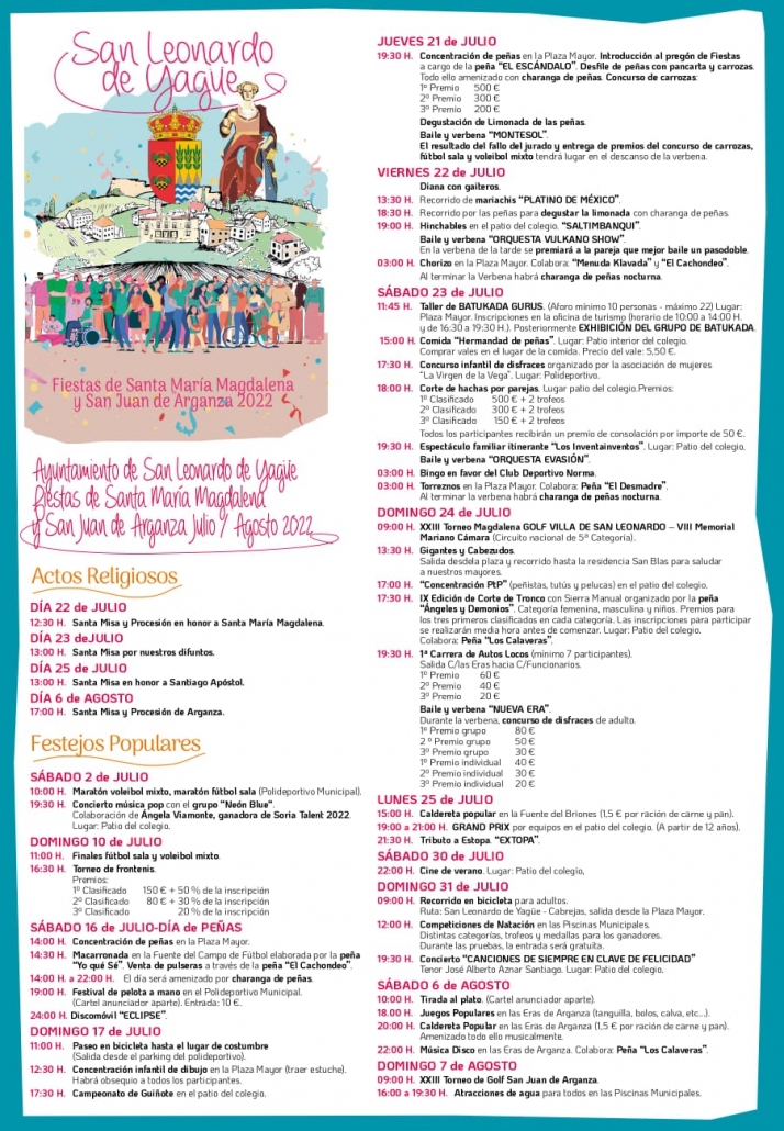 M&aacute;s de 40 pe&ntilde;as llenan de "ilusi&oacute;n y ganas" las fiestas de San Leonardo de Yag&uuml;e | Imagen 1