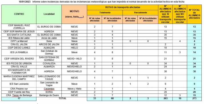 La otra cara de la nieve: afectados 273 estudiantes o el cierre de Numancia | Imagen 1