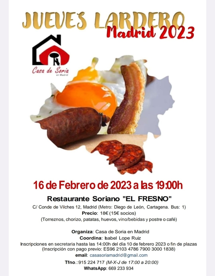 La Casa de Soria en Madrid ya tiene planes para el Jueves Lardero | Imagen 1
