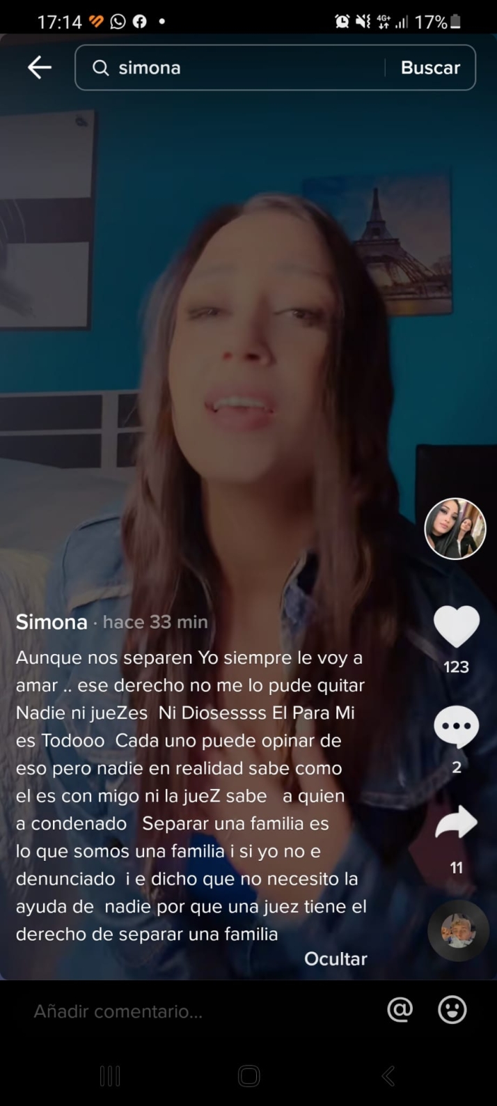 Simona, la v&iacute;ctima del bofet&oacute;n en directo, se pronuncia a la sentencia en Tik Tok  | Imagen 1