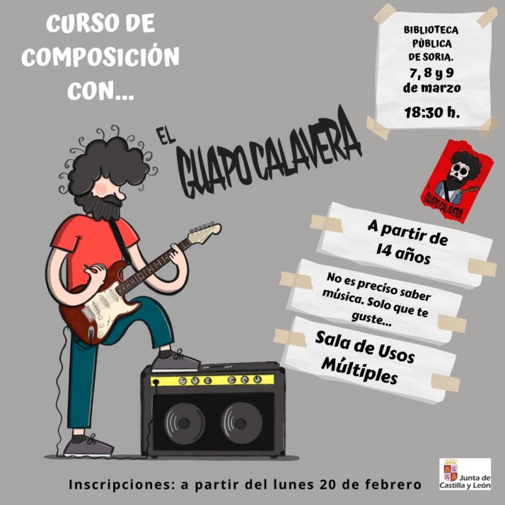 &iquest;Quieres aprender a componer m&uacute;sica en Soria? El 'Guapo Calavera' te ense&ntilde;a | Imagen 1
