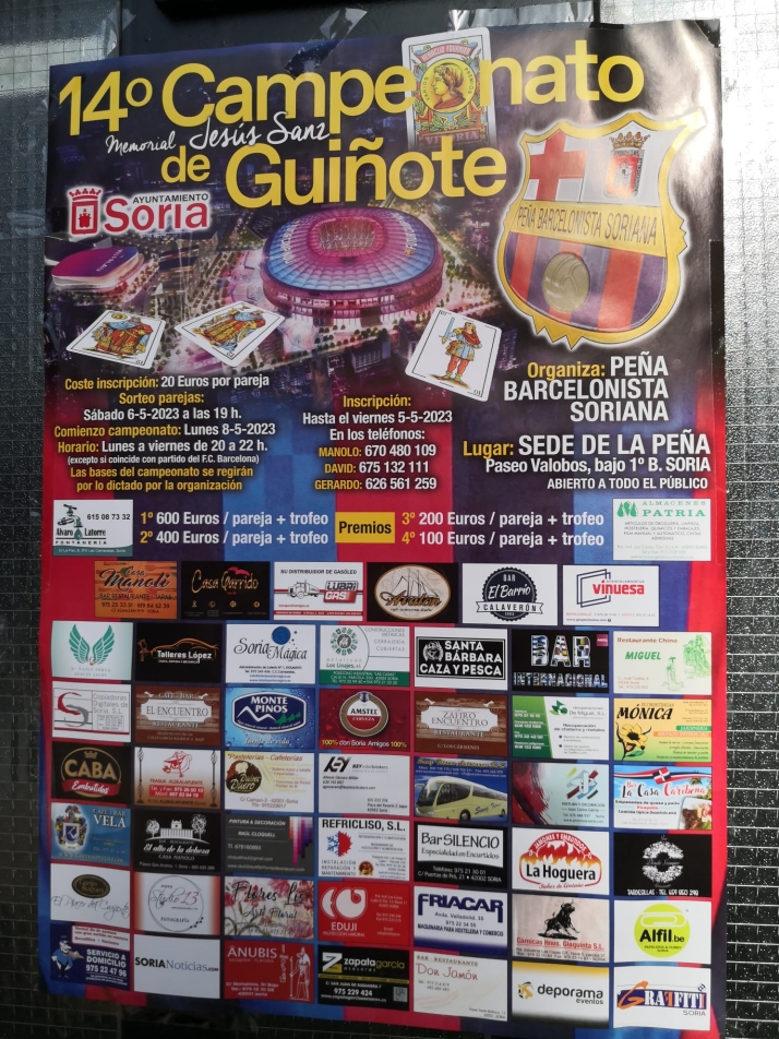 Disfruta del 14&ordm; Campeonato de Gui&ntilde;ote de la Pe&ntilde;a Barcelonista Soriana el pr&oacute;ximo 8 de mayo | Imagen 1