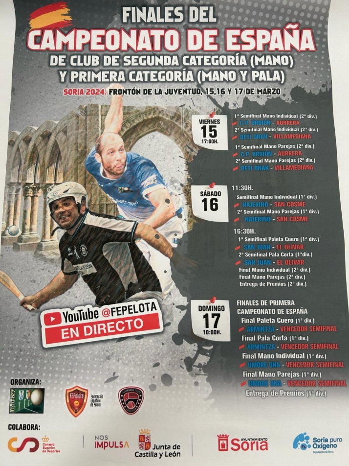 Soria acogerá un Campeonato de España de Pelota mano en el que el C.P. Urbión buscará el ascenso | Imagen 1