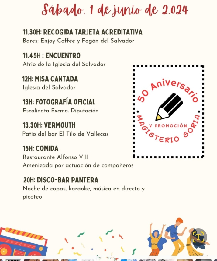 La V promoci&oacute;n de Magisterio de Soria celebrar&aacute; su 50&ordm; aniversario por todo lo alto | Imagen 1
