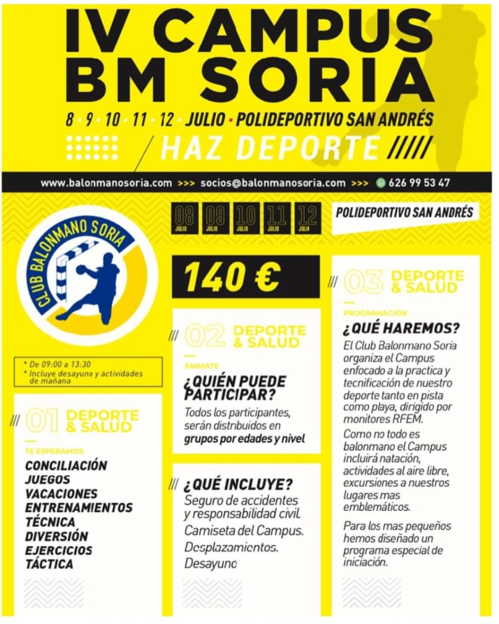 &iquest;Quieres aprender a jugar a balonmano este verano? El BM Soria te ense&ntilde;a en su campus | Imagen 1