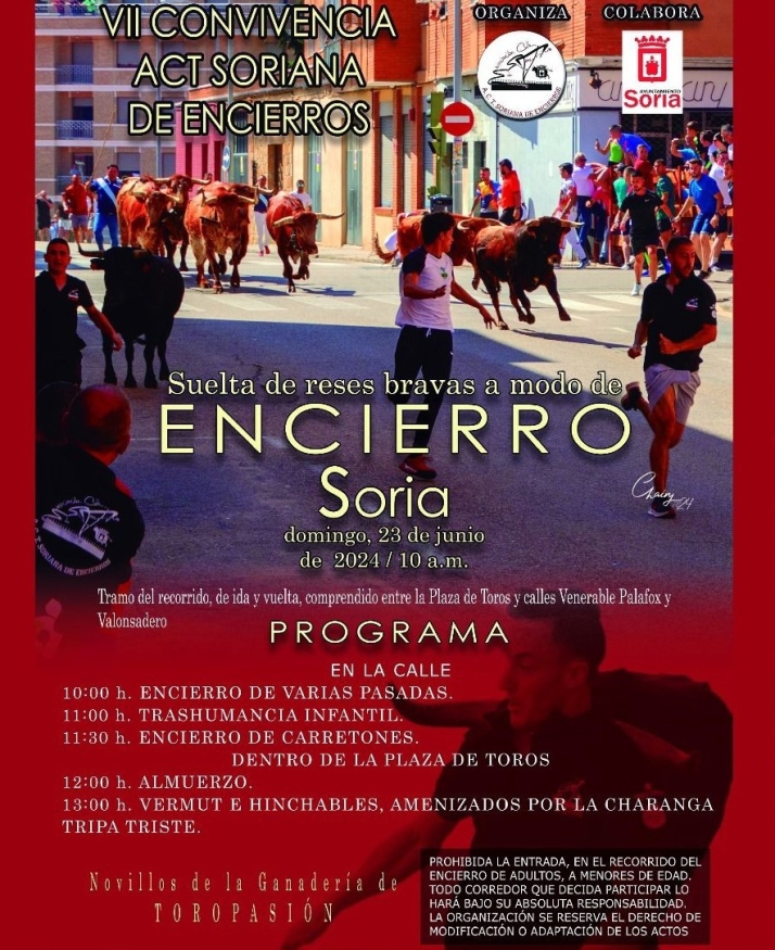 El encierro de Soria, un acto que no para de crecer y que congrega a m&aacute;s de 750 personas | Imagen 1