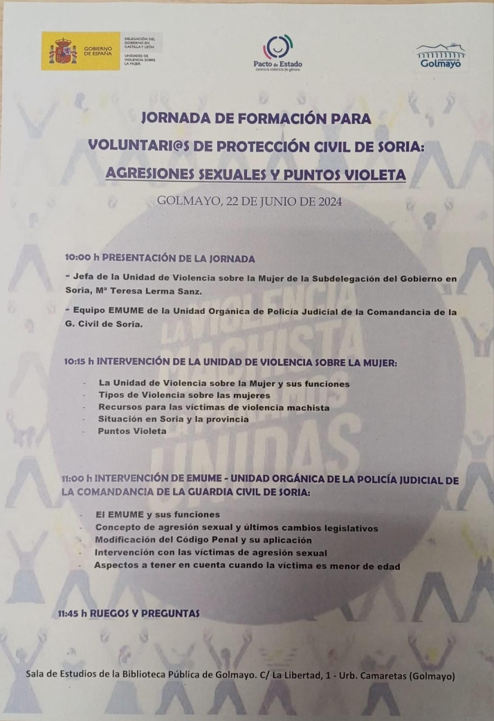 Punto violeta: Protecci&oacute;n Civil de Soria se forma en la gesti&oacute;n de agresiones sexuales | Imagen 1